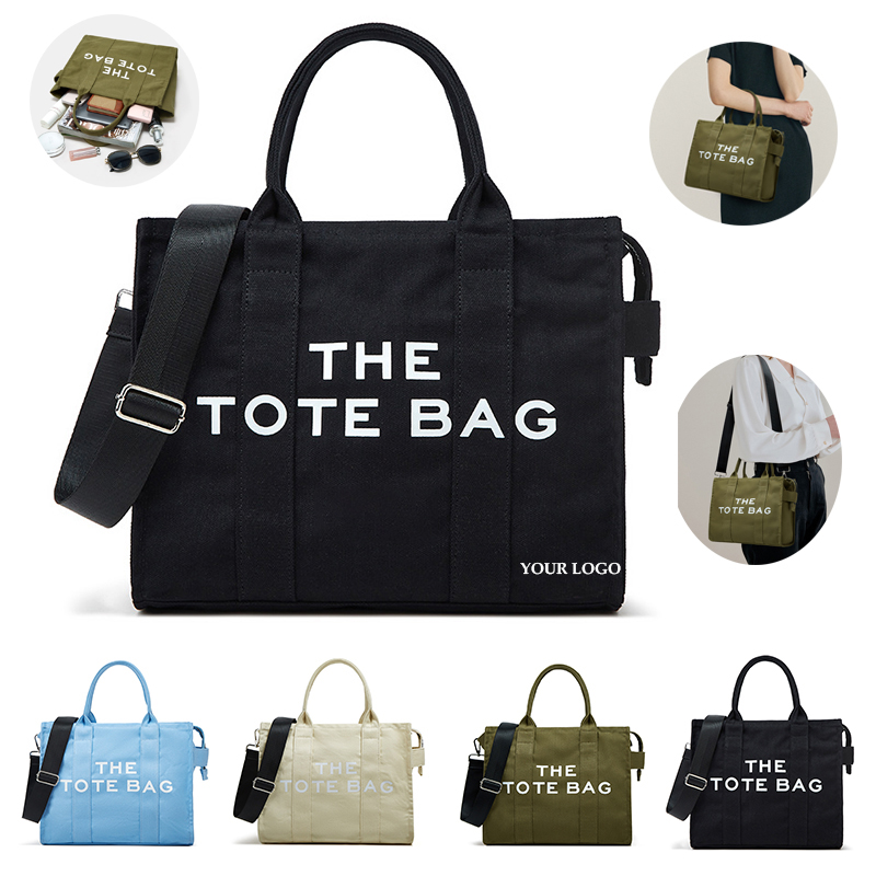Canvas Tote Bags for Women, custom tote bag with logo imprint 1