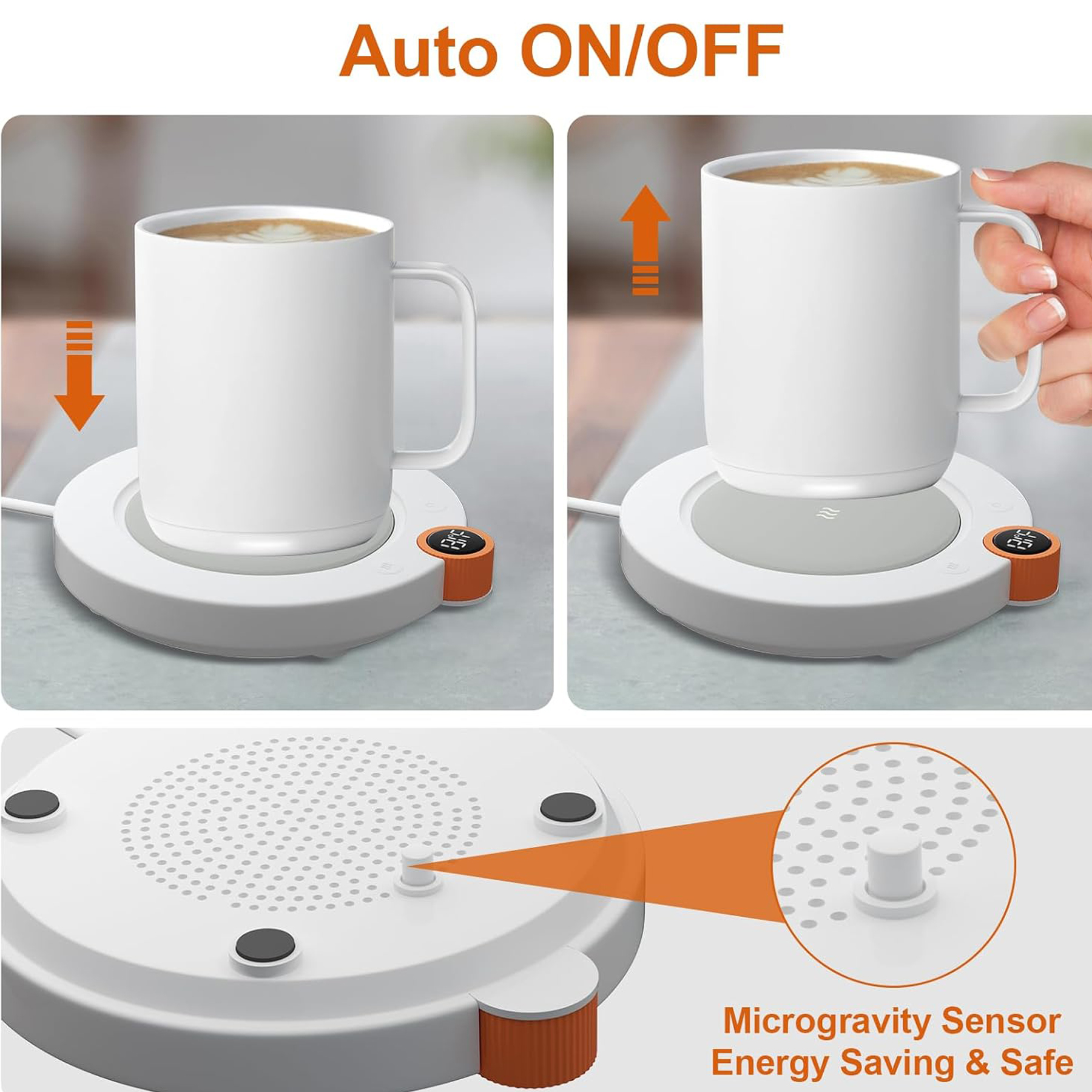 Electric Coffee Mug Warmer with Smart Temperature Control 3