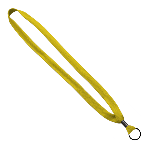 5/8" Polyester Shoelace Lanyard with Metal Crimp & Split-Ring 30