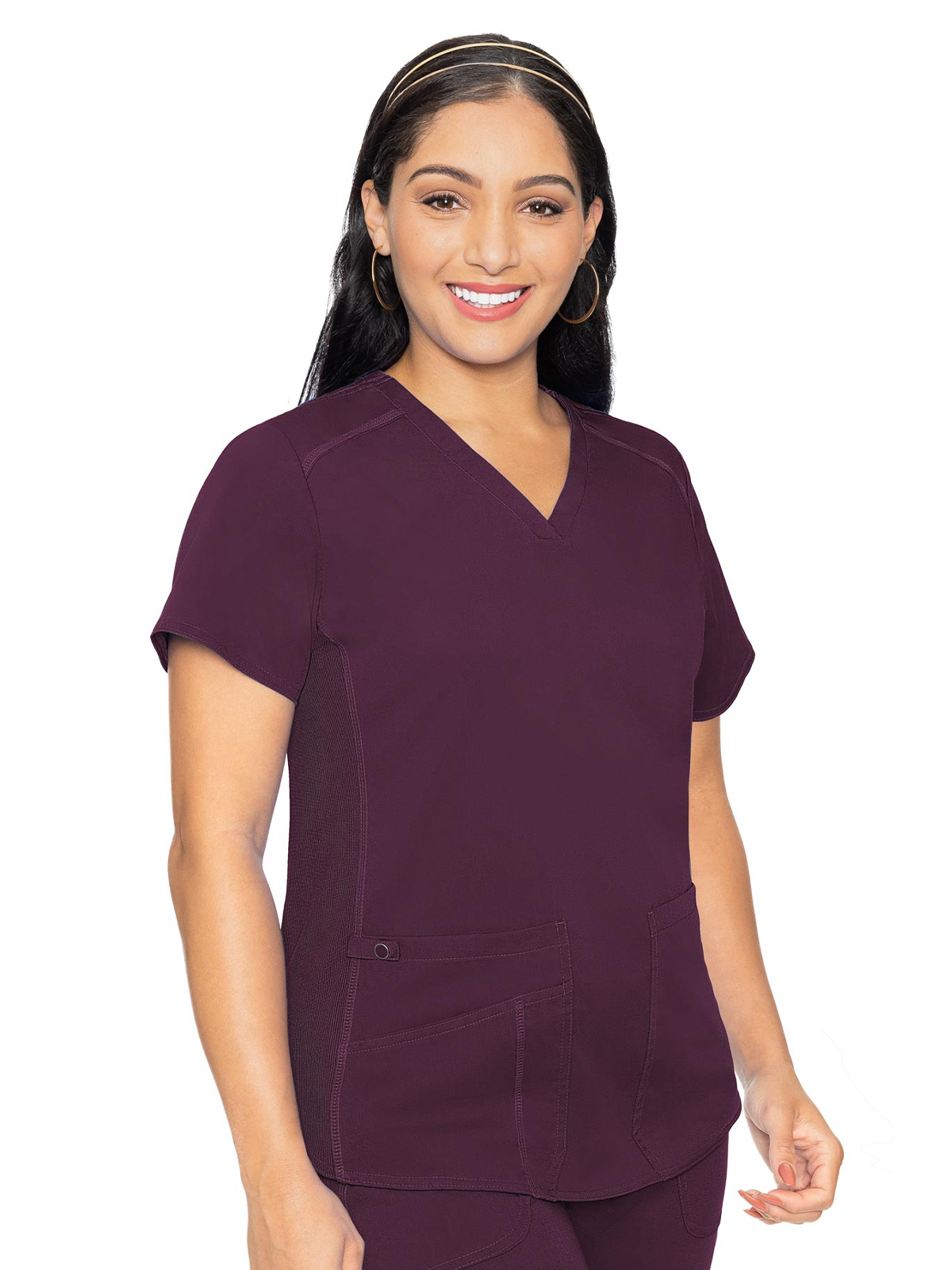 Med Couture - MC Touch - Women's 4-Pocket V-Neck Shirttail Top 6