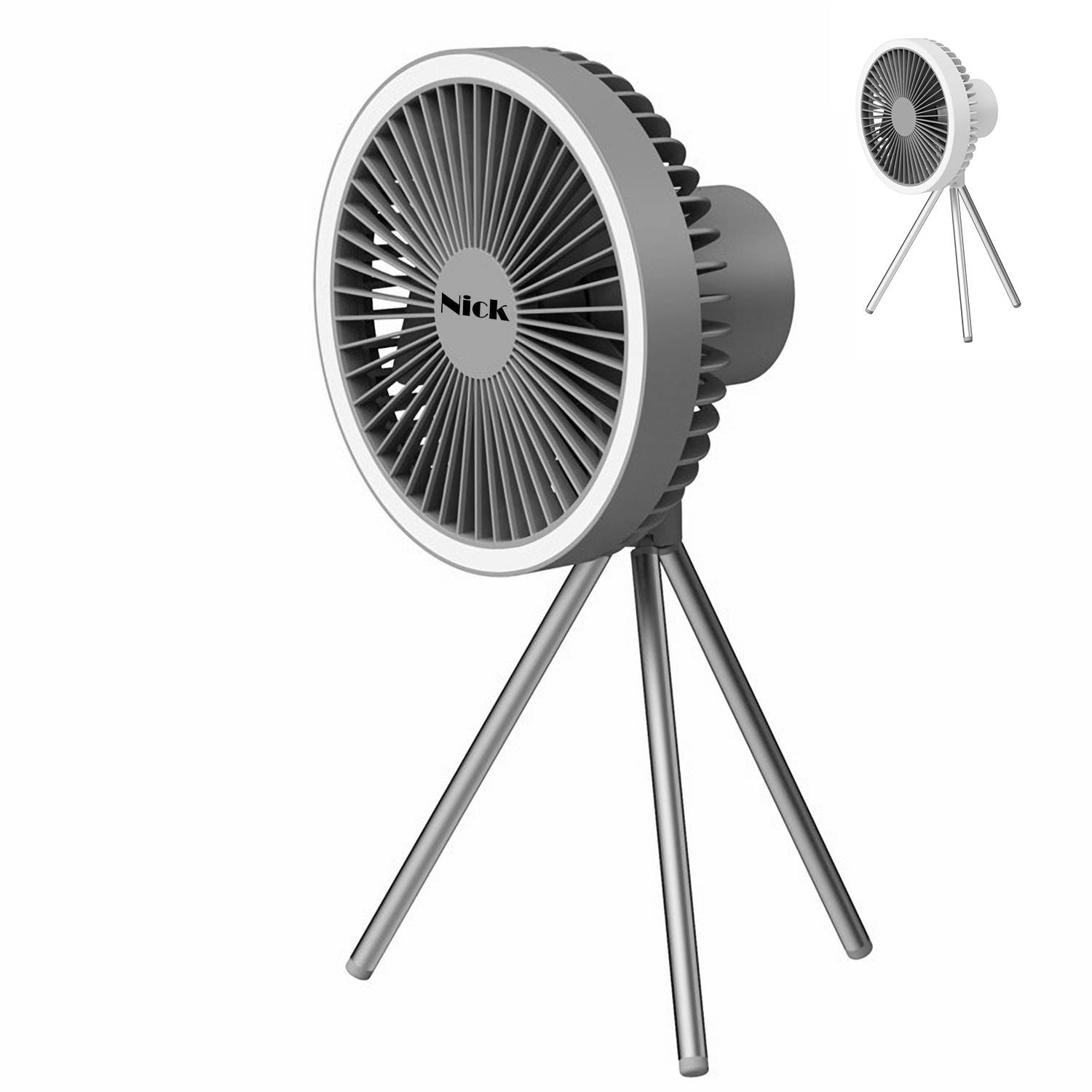 Electric Fan Tripod Portable with Lights 1