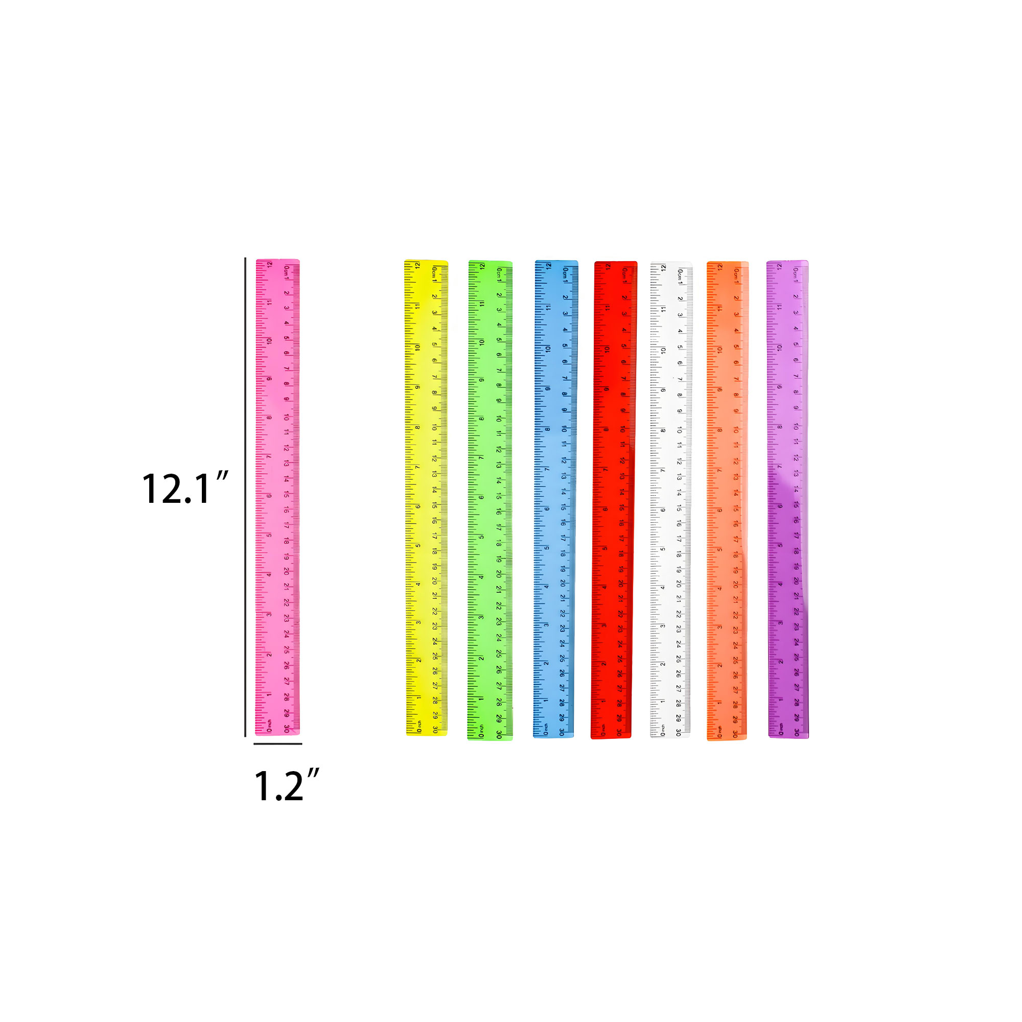 Customized 12 inch Color Ruler 2