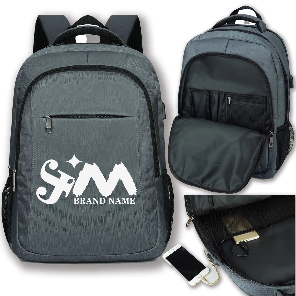 Business Anti Theft Slim Travel Backpacks With Charging Port 3