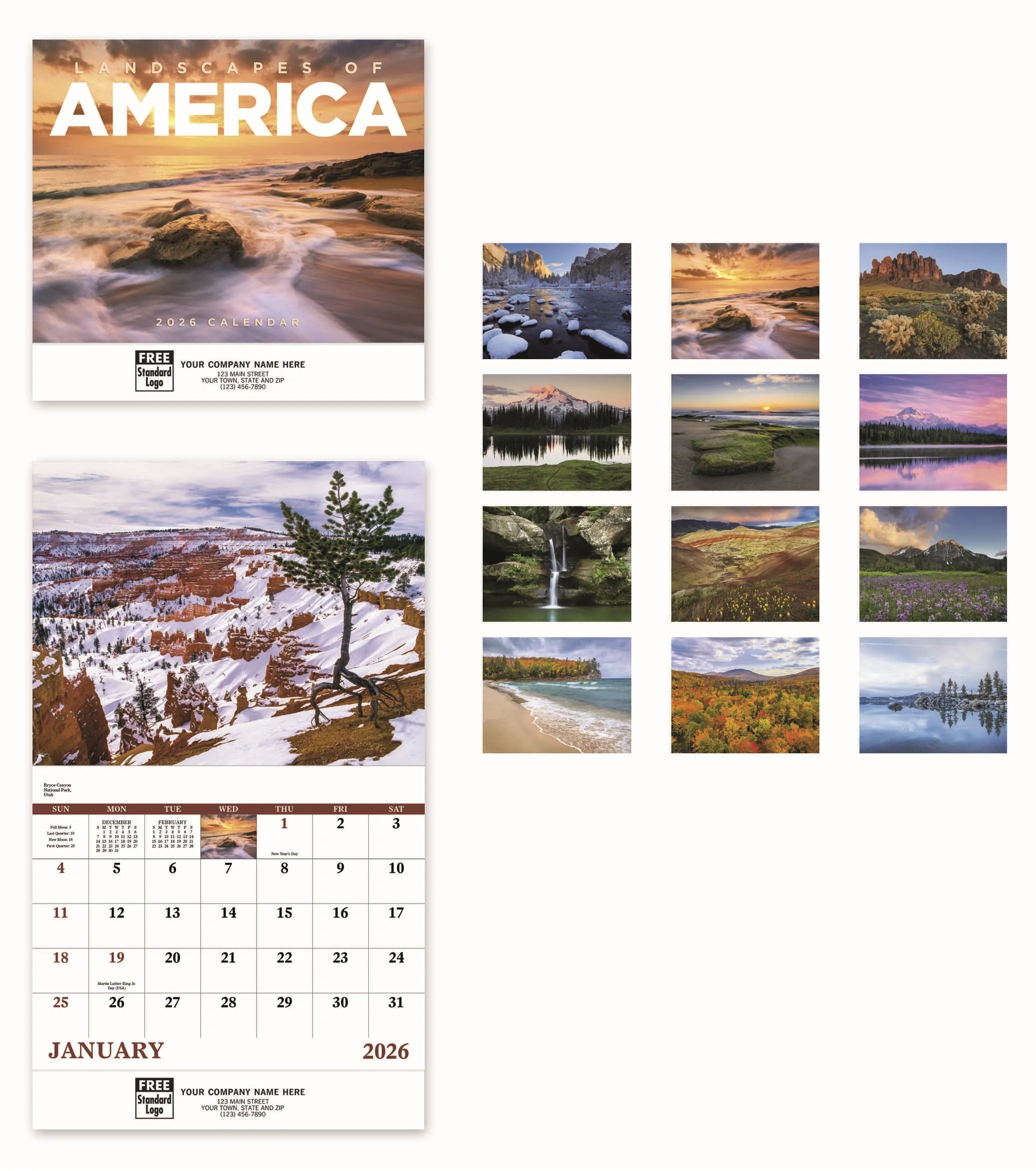 Calendars - Wall, Landscapes of America