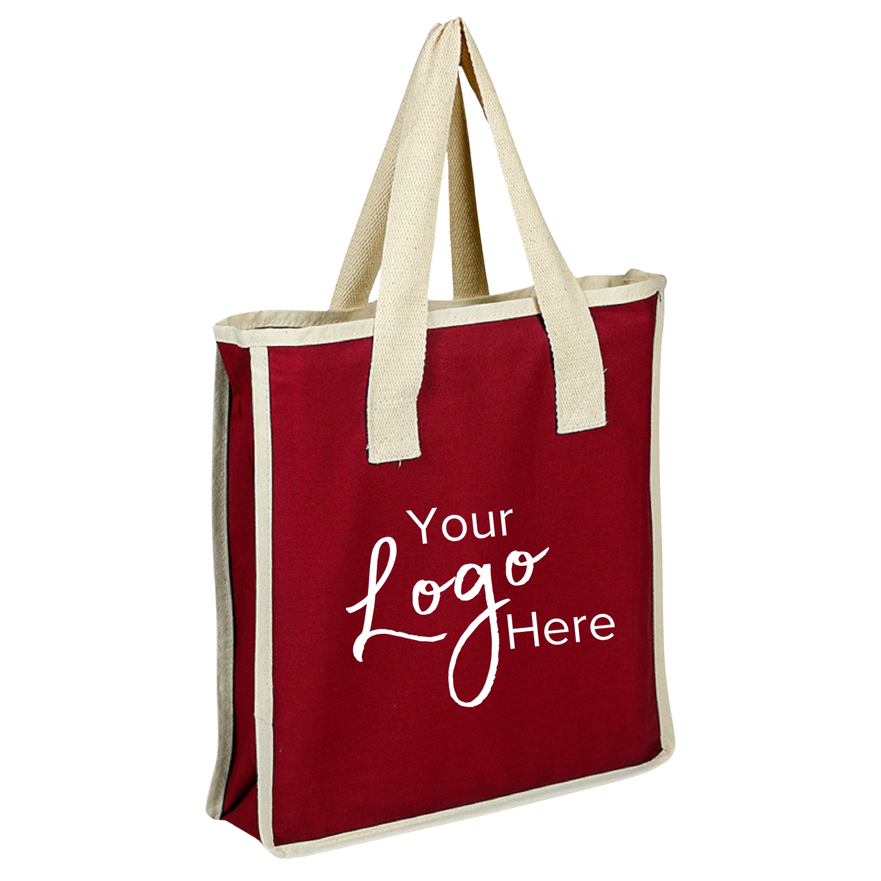 Canvas Shopping 14"Wx 15"H x 4" Gusset Bag, custom tote bag with logo imprint 10