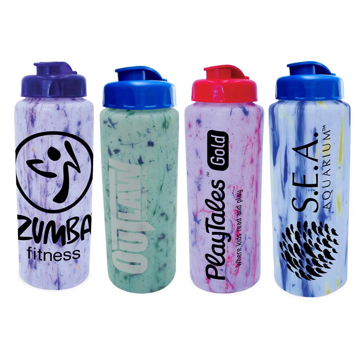 32 oz. Confetti Sports Bottle with Flip Top Cap 1
