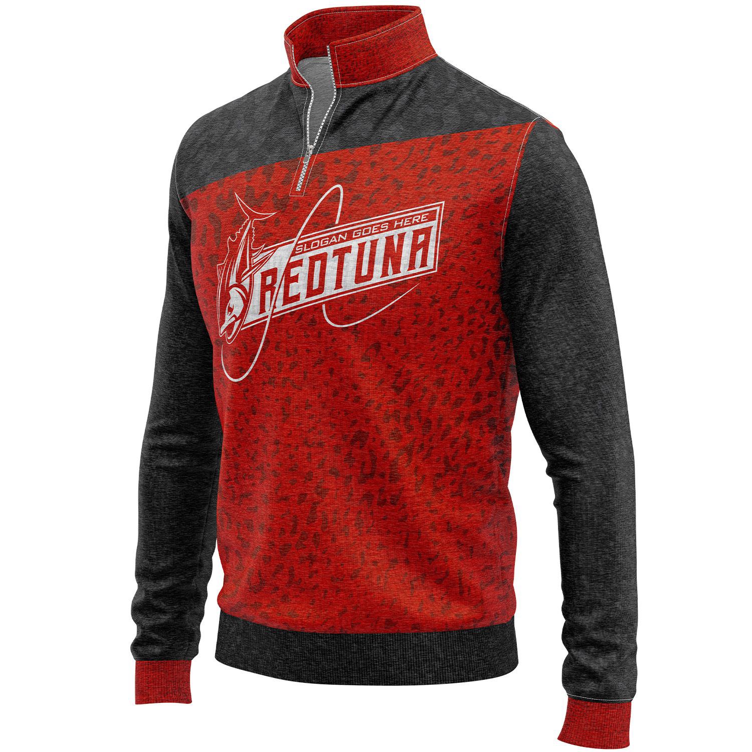 Unisex 310 GSM Interlock Fleece Sublimation Quarter Zip Sweatshirt 2