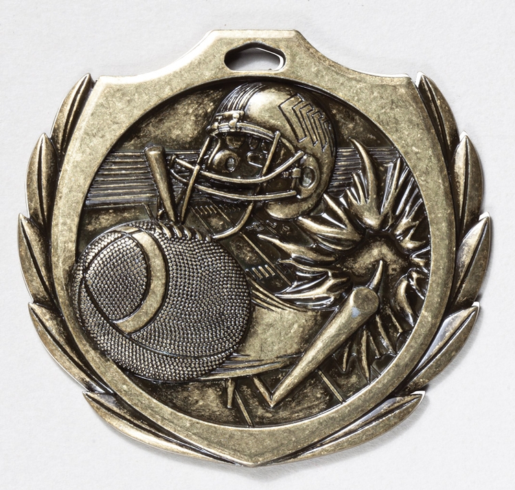 Football Burst Medal 2 1/4" 2