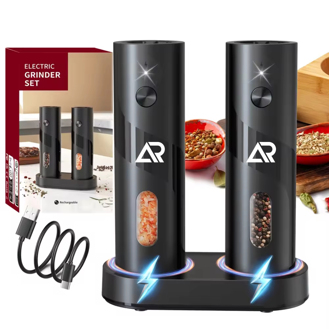 Electric Grinder – Stainless Steel with LED & Storage Stand 6