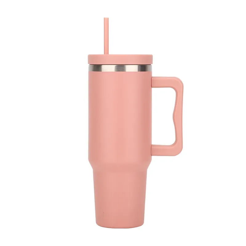 40 oz Tumbler with Handle and Straw 5