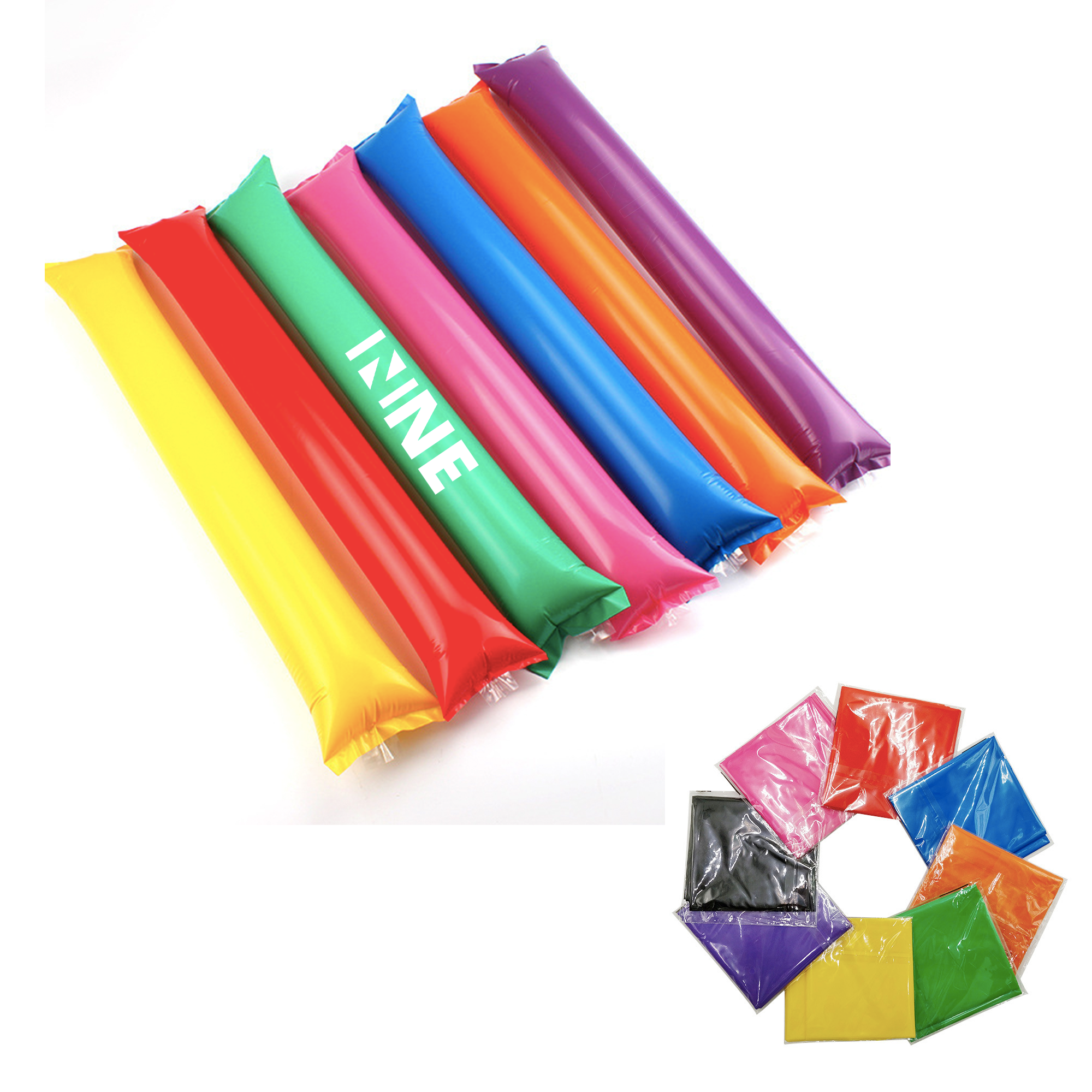 Customizable Cheerleader Inflator Sticks MOQ 100pcs 8