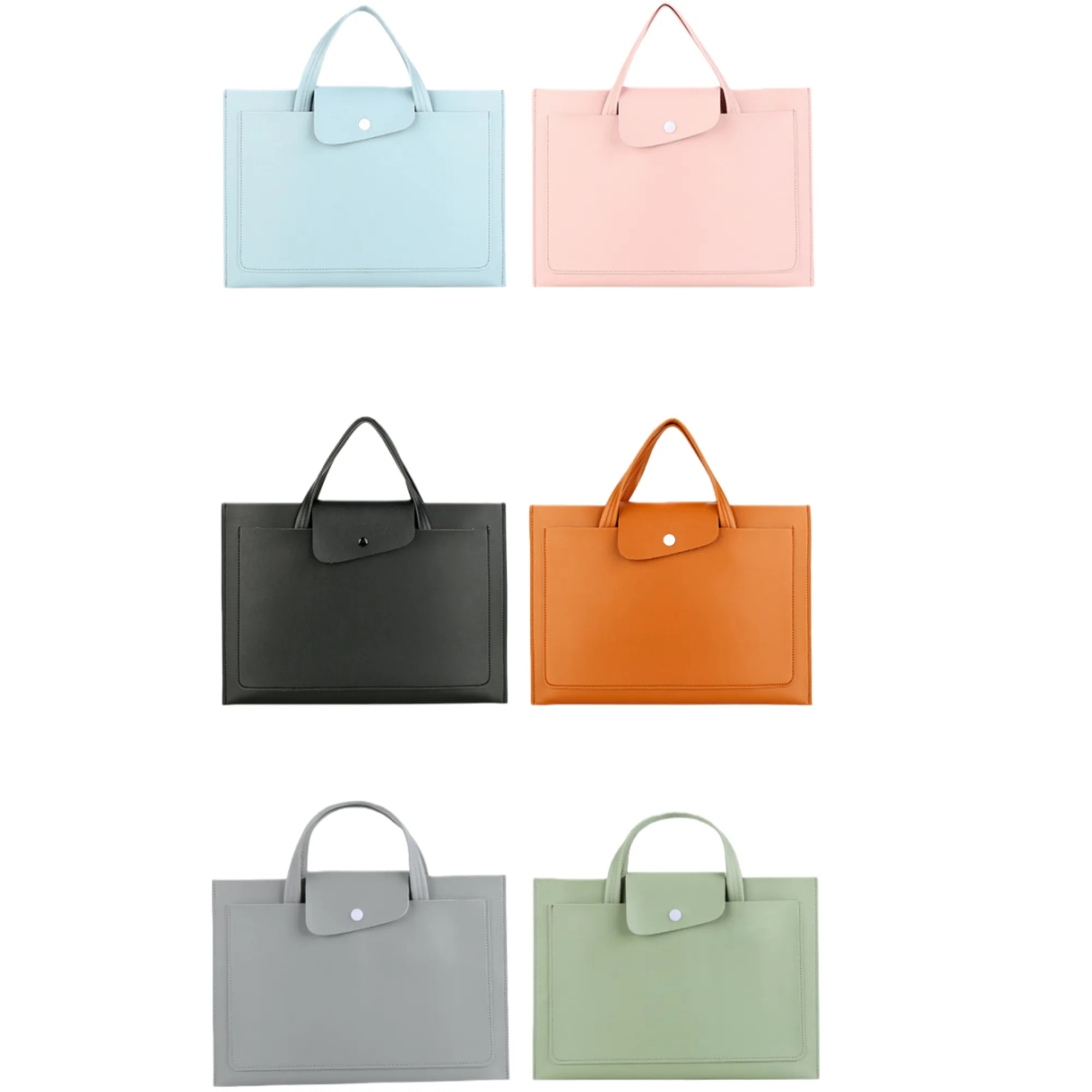 Womens Leather Laptop Bag Briefcase Tote With Handles 2