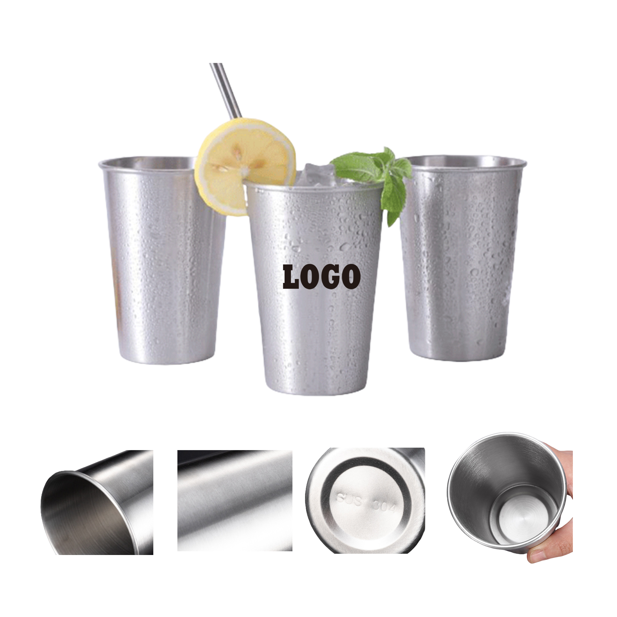 Stackable Metal Drinking Glasses MOQ100 2