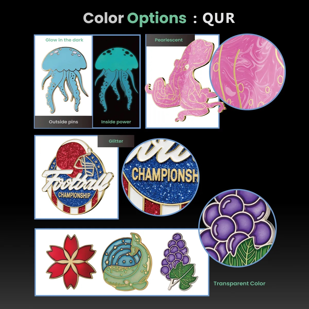 1 1/2" Brass Soft Enamel Pin 5