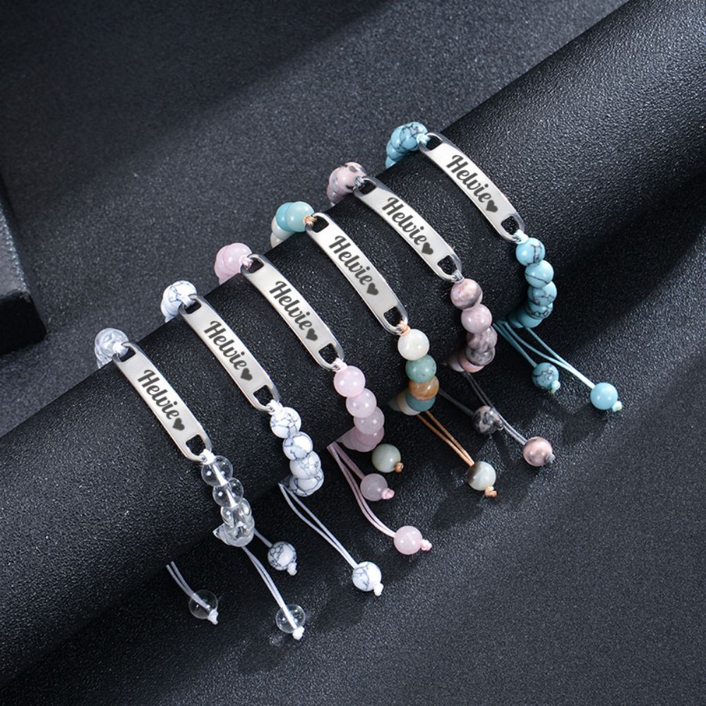 Custom Message Beaded Bracelet 5