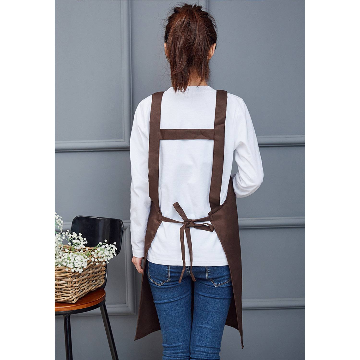 Kitchen Polyester Apron w/ 2 Pockets 11