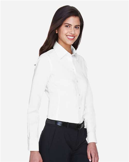 Women's Crown Collection® Solid Stretch Twill Woven Dress Shirt - DG530W 18