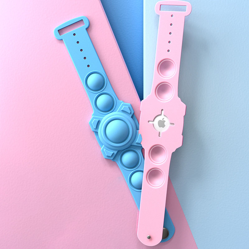 AirTag Holder /Adjustable Stretchy Silicone Pop It Watch Band 8