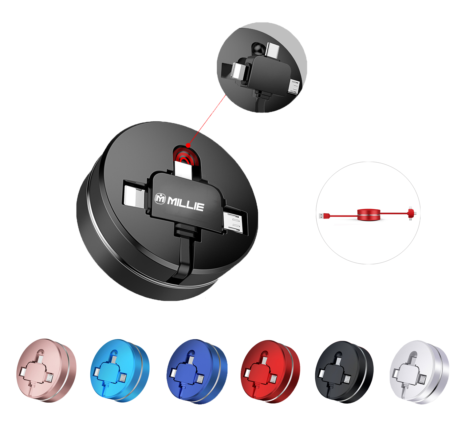 3 in 1 Retractable Charging Cable 1