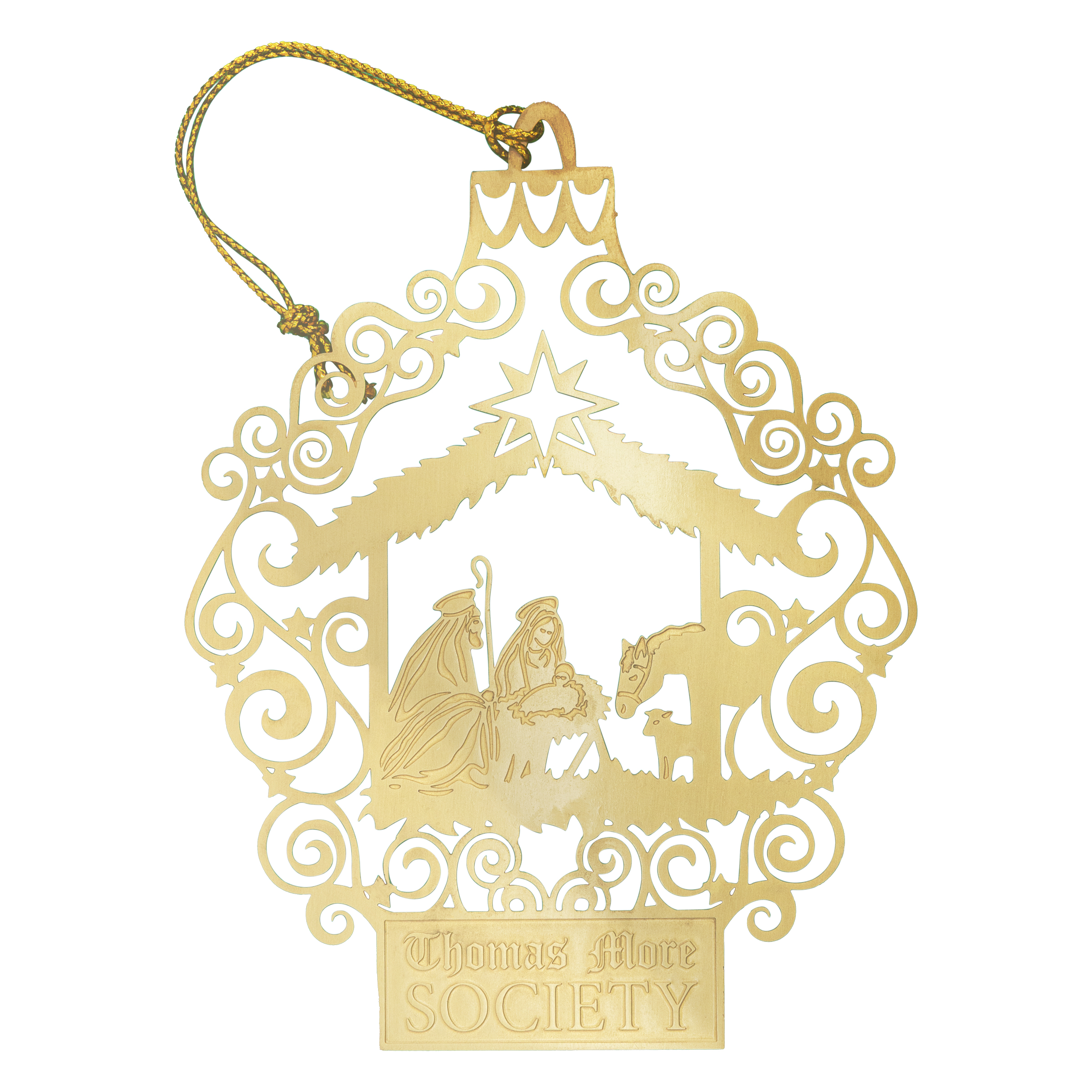 Custom Etched Brass Holiday Ornaments 2" 6