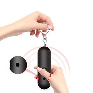 120DB Round Bar Shaped Self Defense Alarm Keychain With Flashlight 7