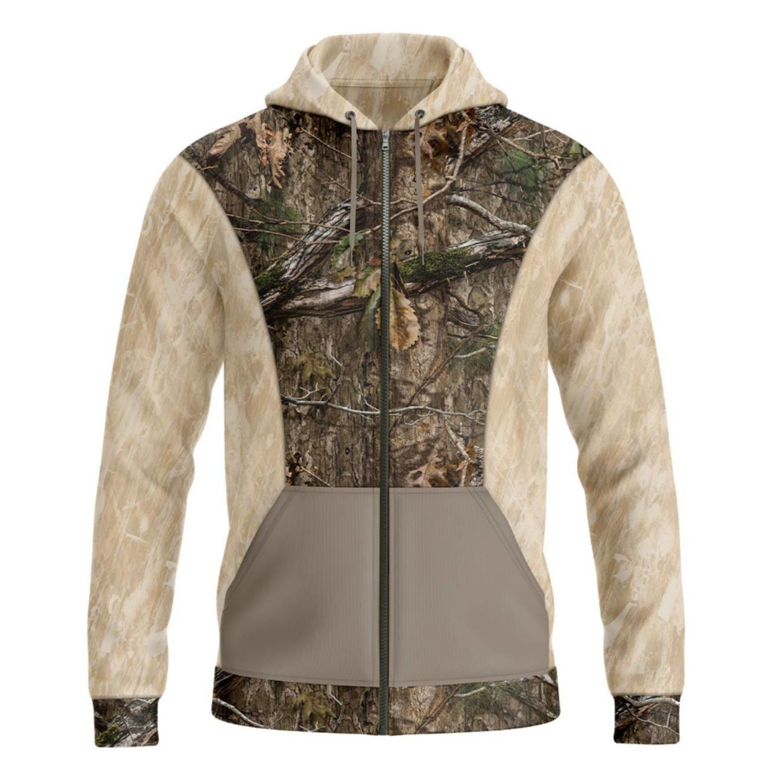 Mossy Oak® Men's 8.2 oz. Polar Fleece Zipper Hoodie W/ Pockets 3