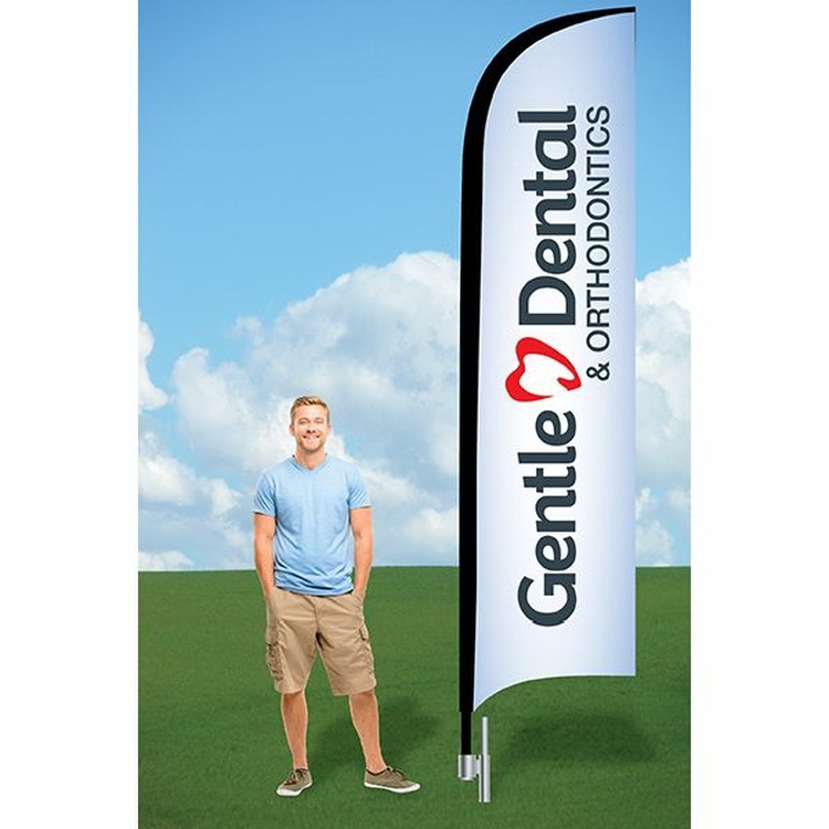 11ft Banner Flag with Ground Stake-single