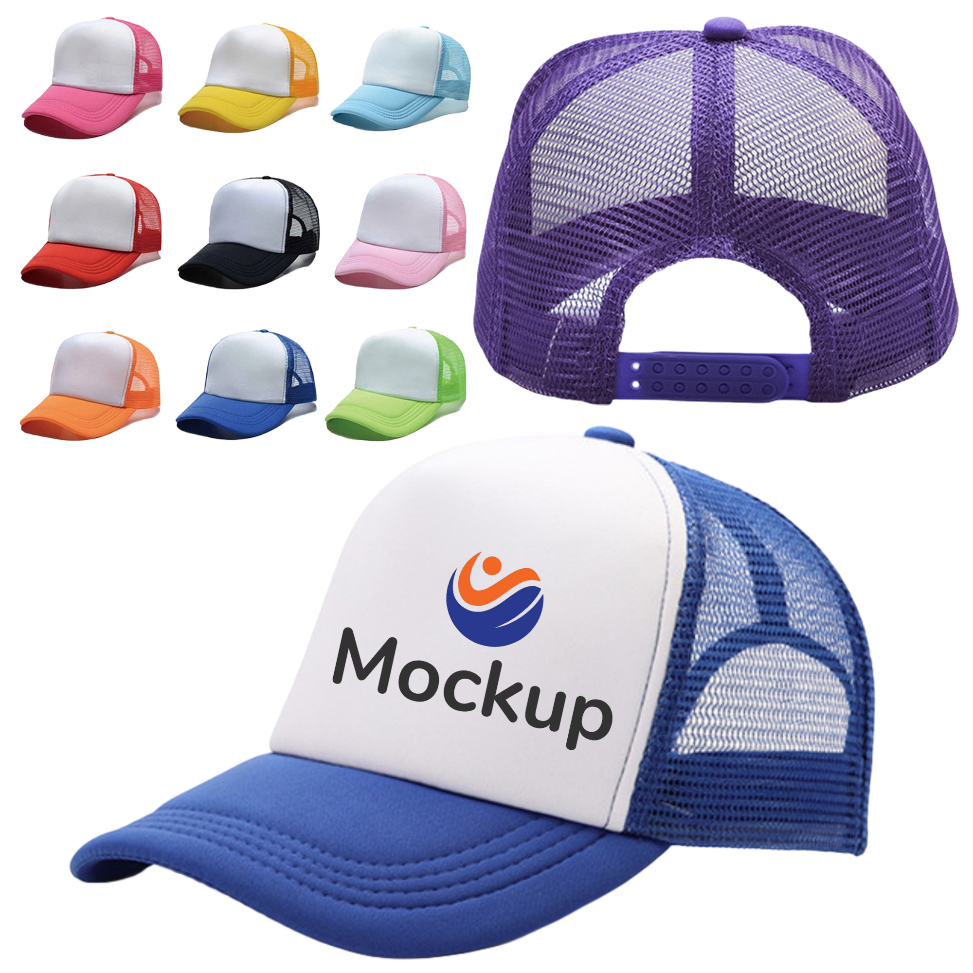 5 Panel Adjustable Mesh Back Baseball Cap 14