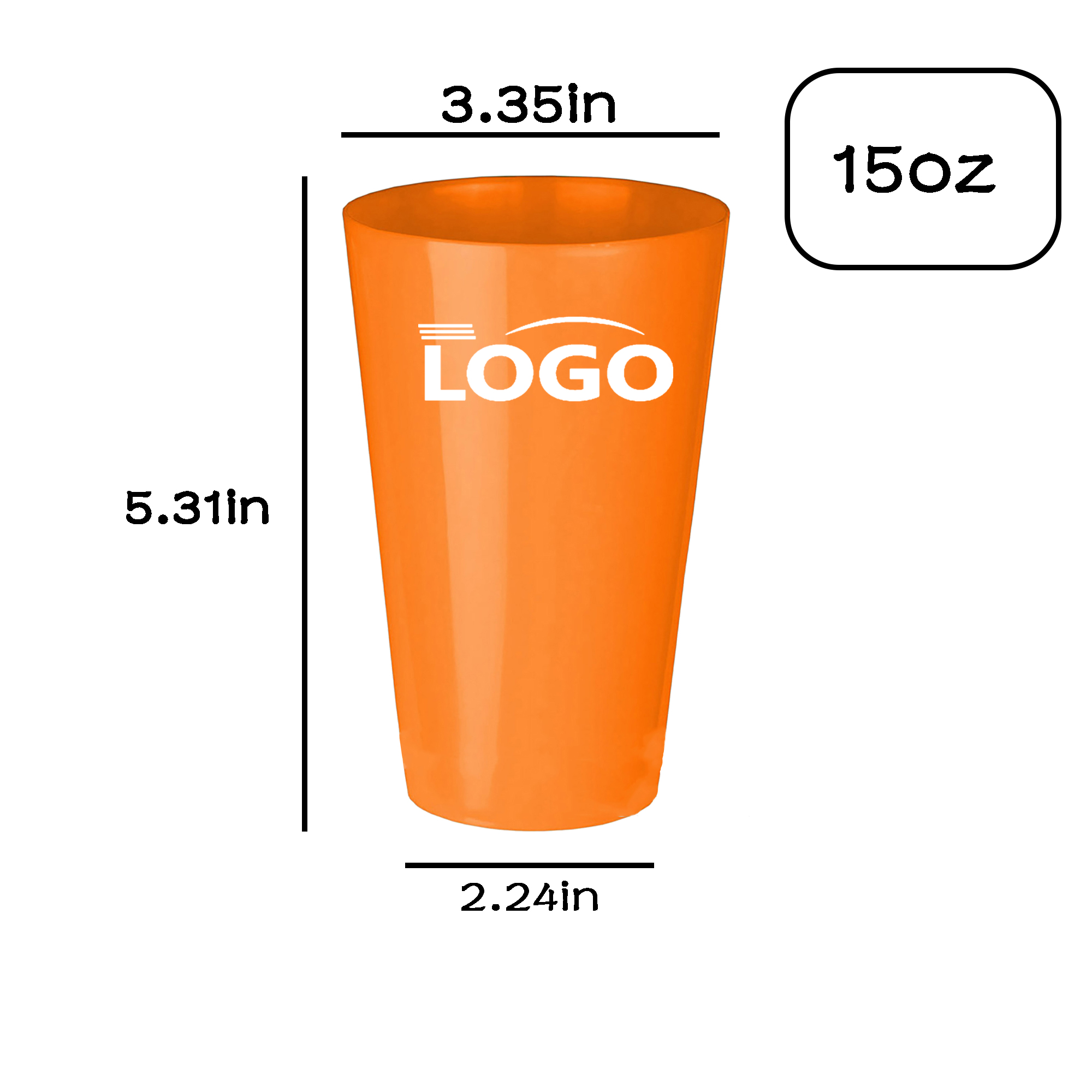 MOQ 10 PCS Custom Logo Water Cup 3