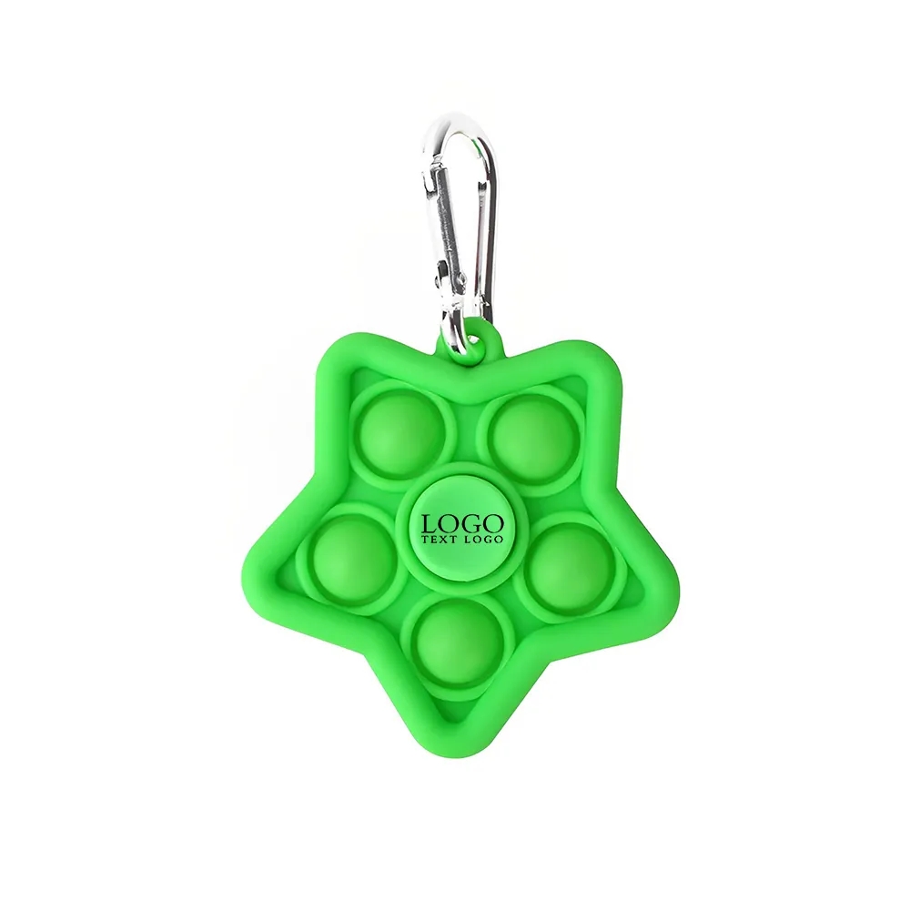 Custom Mini Star Pop Fidget Spinner Keychains 7