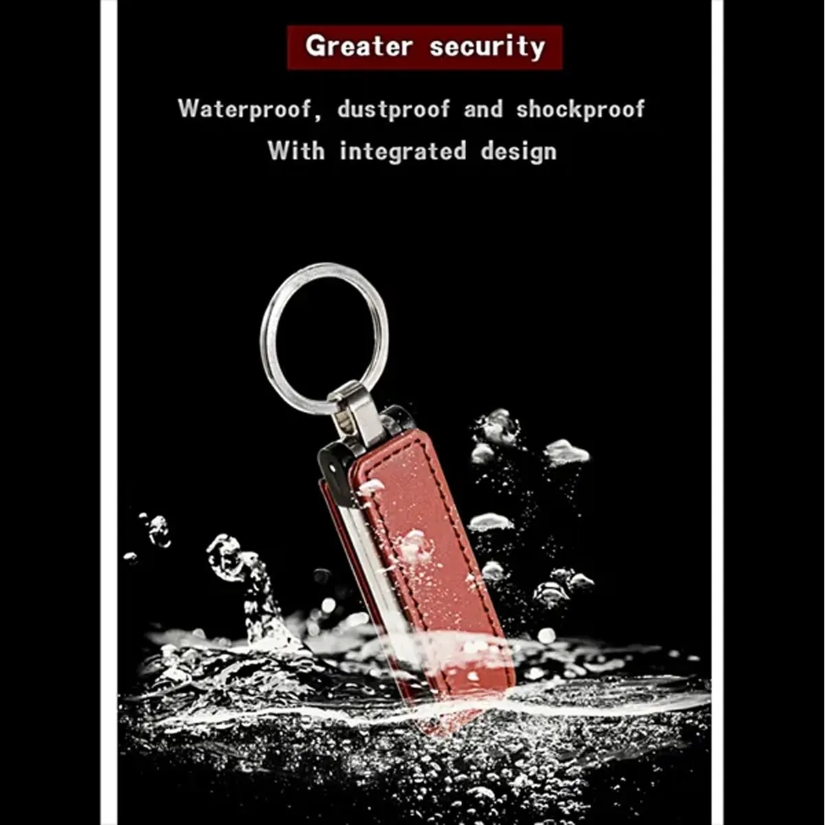 Keychain Metal High Speed Leather Flash Drive 6
