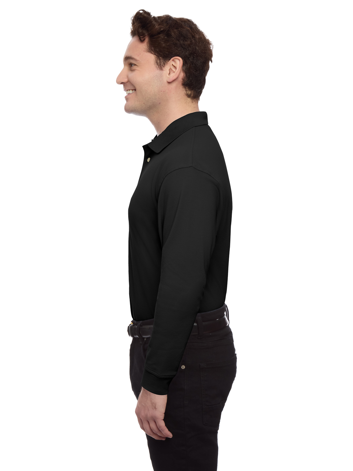 Blue Generation - Men's Pocketless Superblend Long Sleeve Polo 34