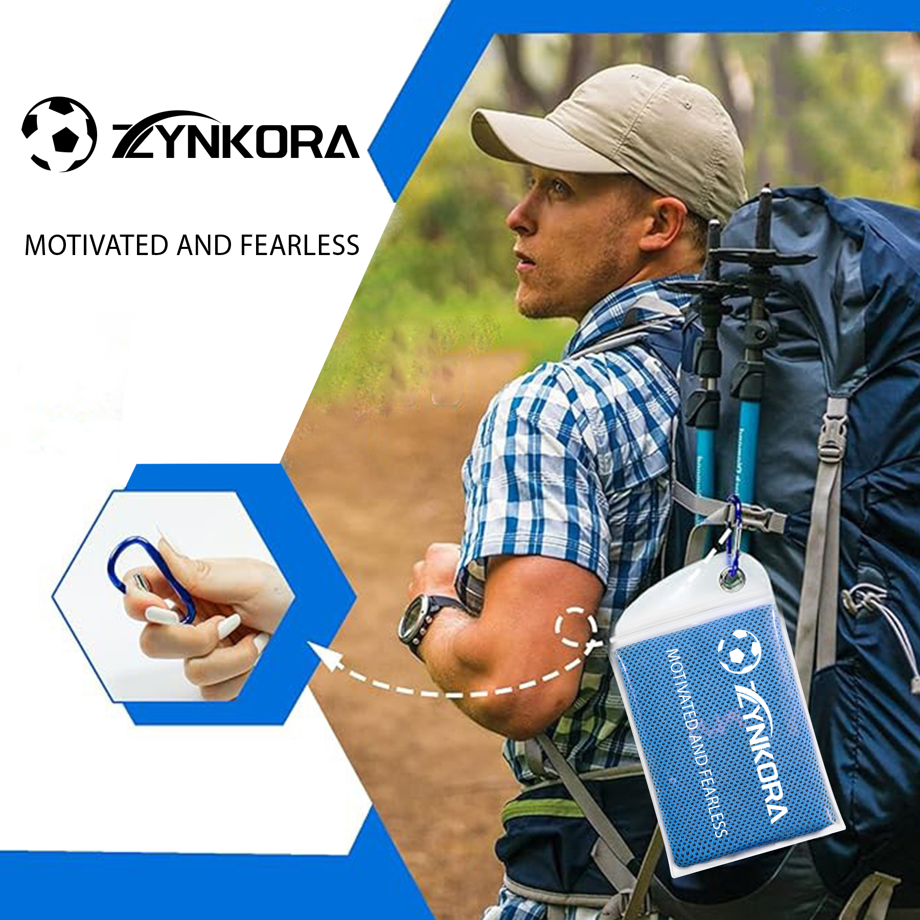 Breathable Cooling Towel With PVC Zip Pocket 2