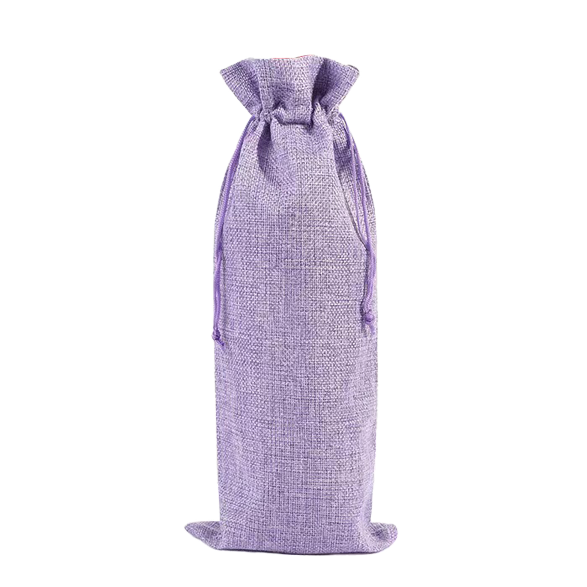 Wine Burlap Drawstring Bag Gift Tote Storage Sackcloth 7