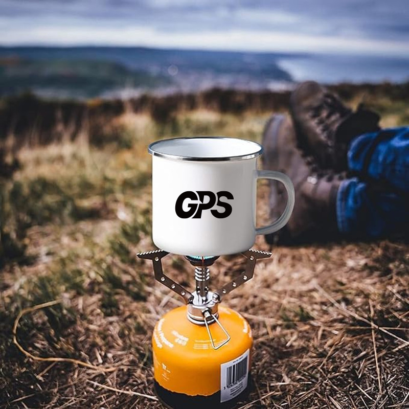 12OZ enaml mug with stainless steel rim 2