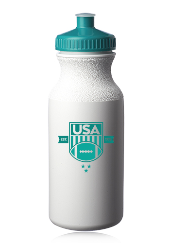 20 oz. White Water Bottles with Push Cap 6