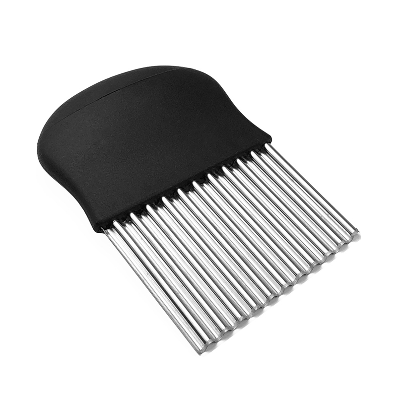 Stainless Stee Large Crinkle Cutter Potato Knife Cutter French Fry Slicer Potato Cutter Fruit Vegeta 3