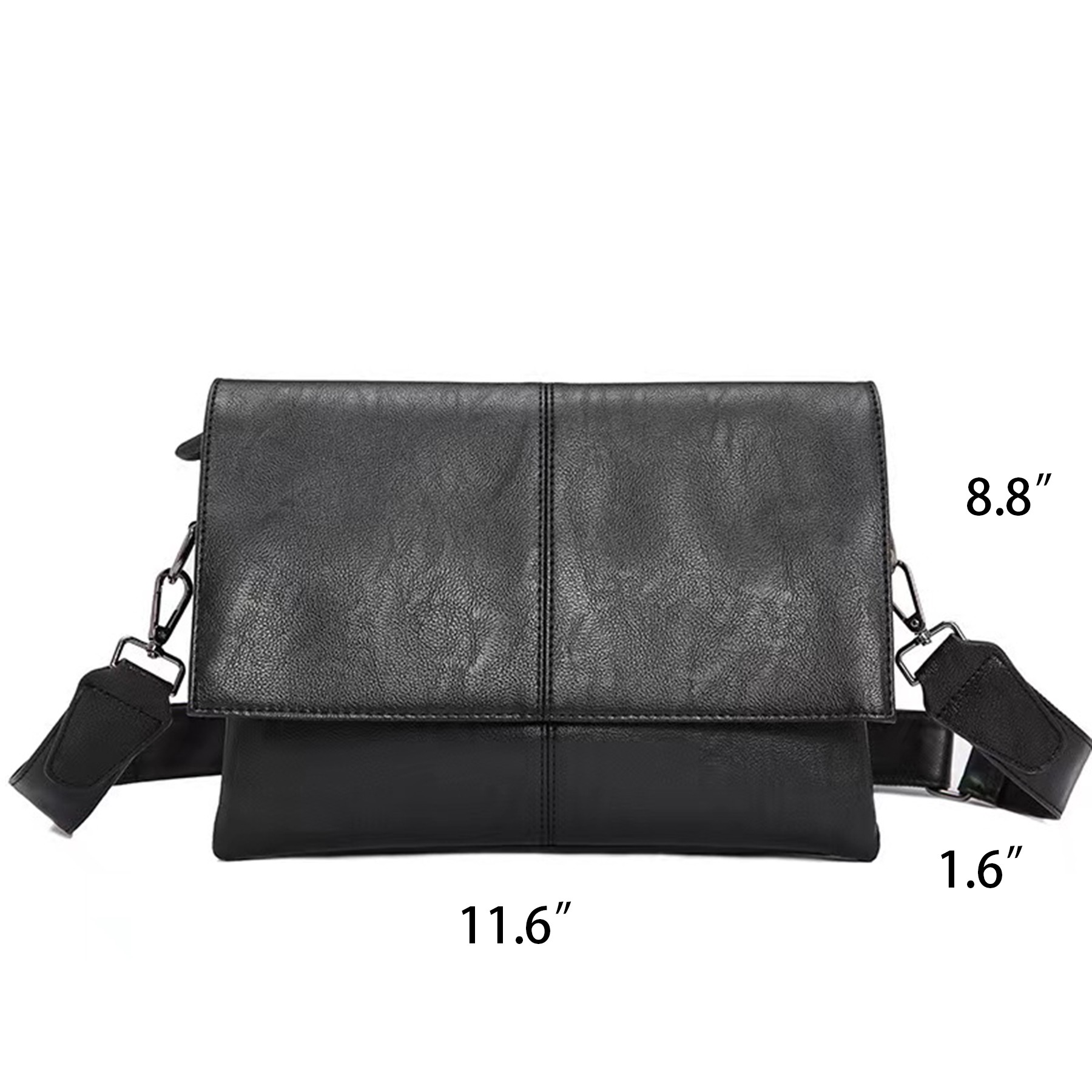 Leather Messenger Bag Men And Women 2