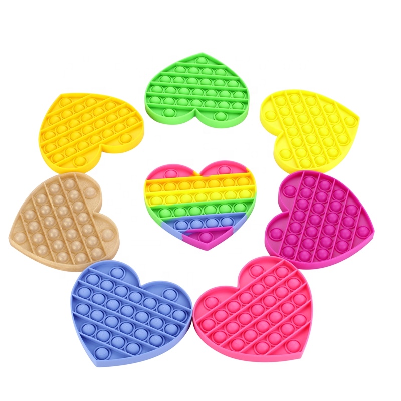 Pop It Fidget Toy - Heart Full color 3
