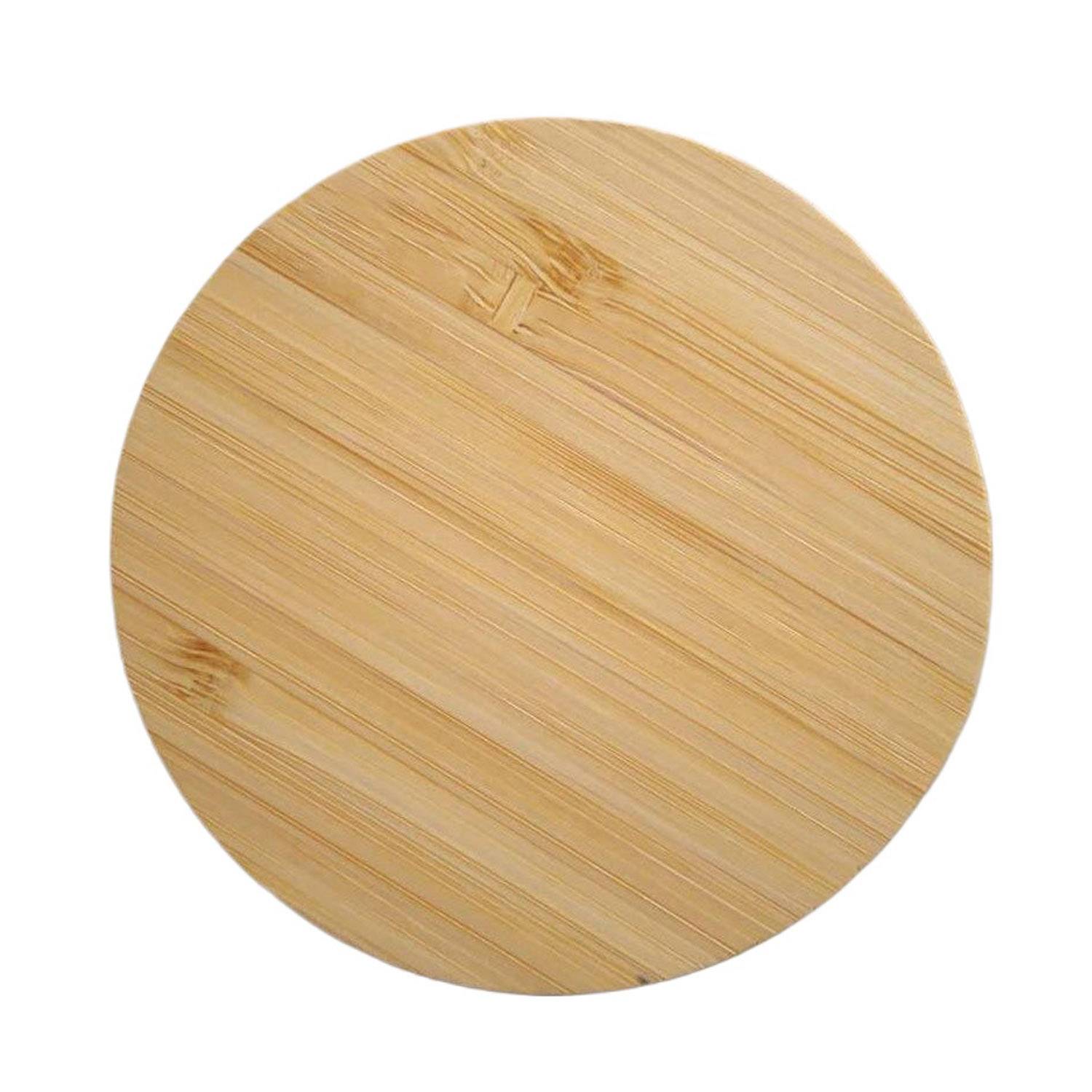 Round Wooden Wireless Charger 2