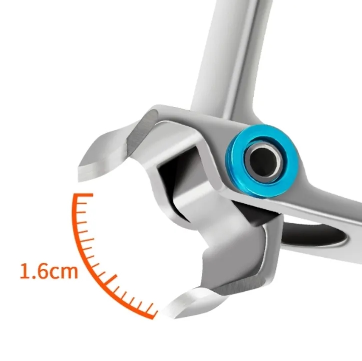 Wide Jaw Stainless Steel Nail Clippers for Thick Nails Professional Heavy Duty Set 4