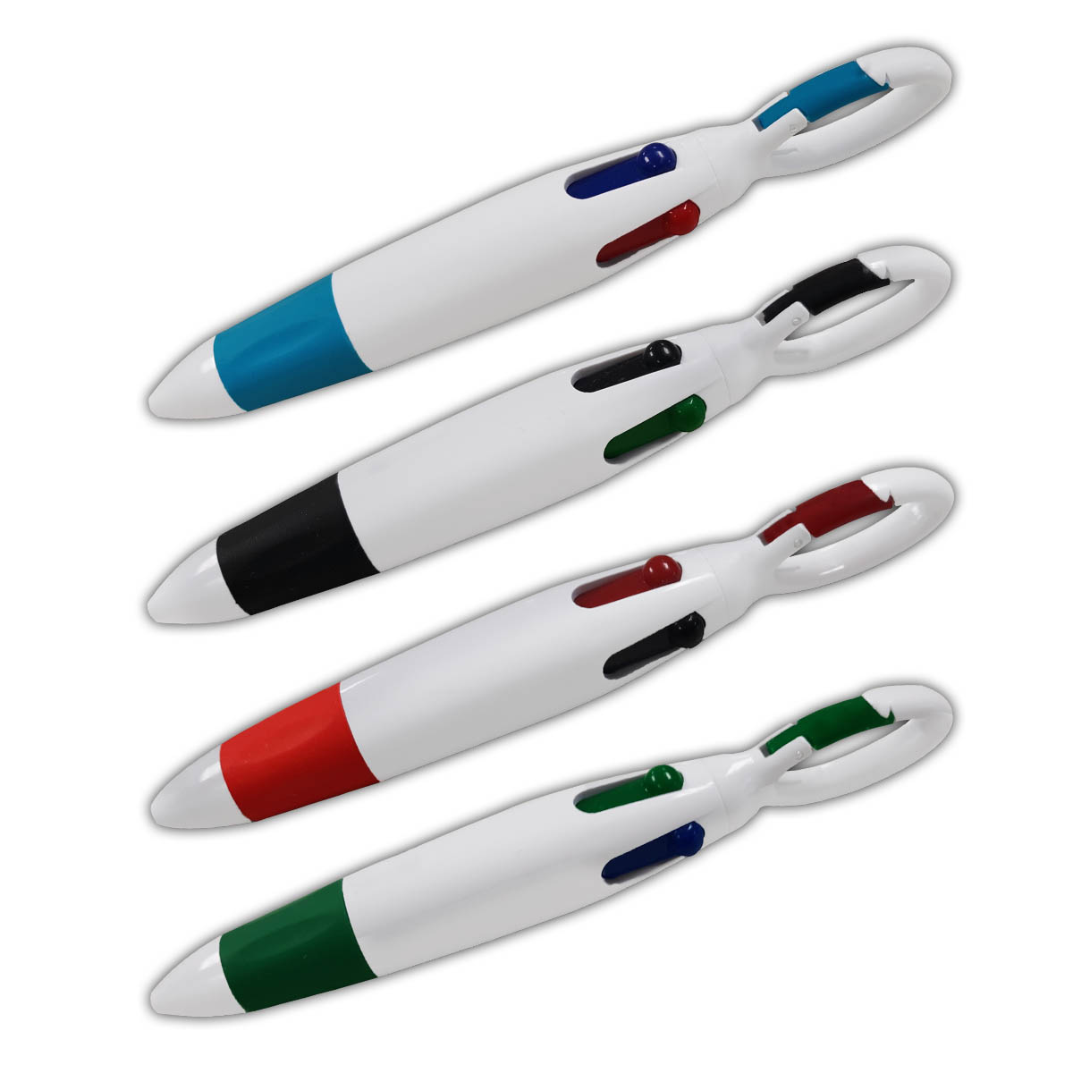 4-Color Ballpoint Custom Pen With Carabiners Clip 4