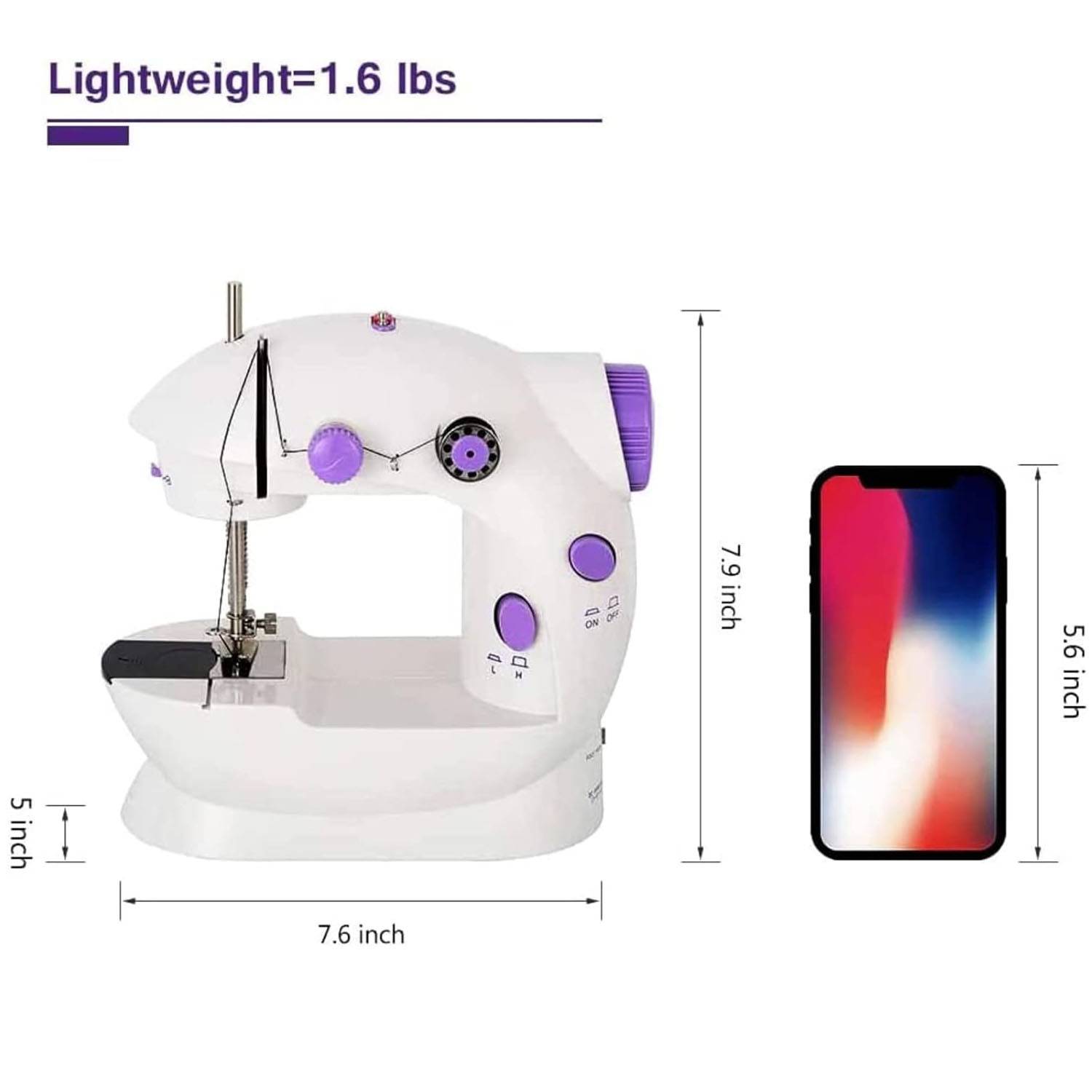 Mini Sewing Machine Handheld Portable Electric for Beginners 2