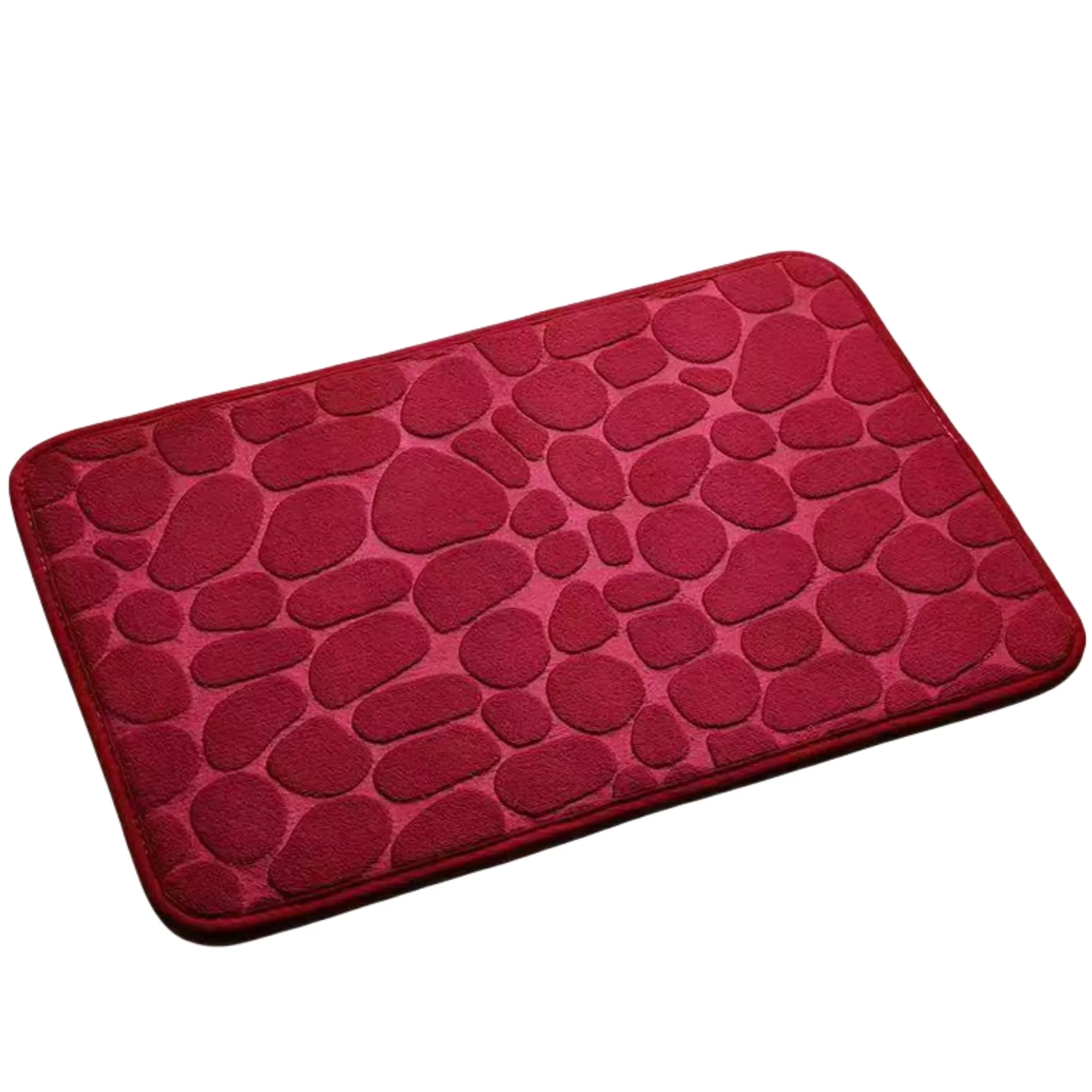 Classic Coral Fleece Rectangular Stone-patterned Floor Mat 9