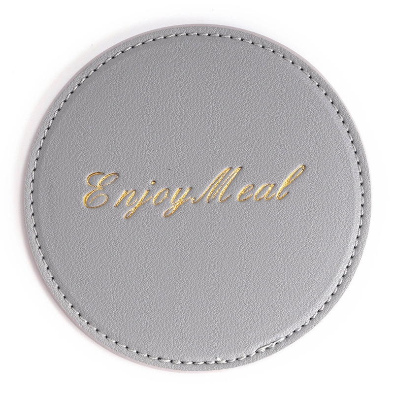 Vintage Round Leather Coaster 3