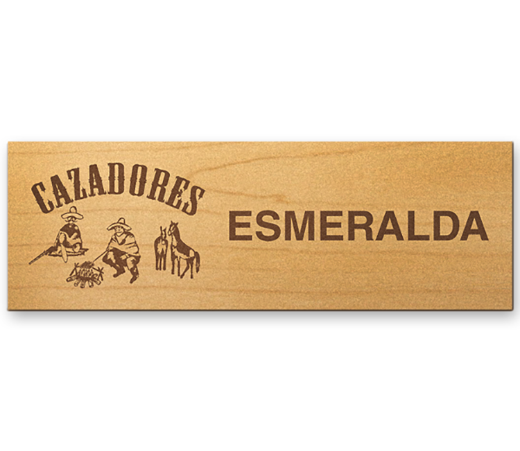 Wood Name Badge 1" x 3" 4