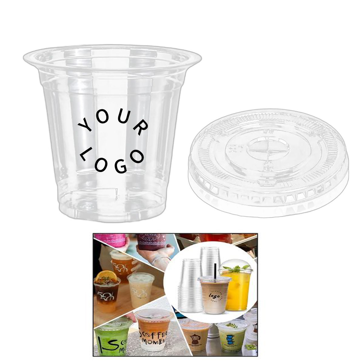 Clear Disposable Cup 12OZ PET Plastic 3