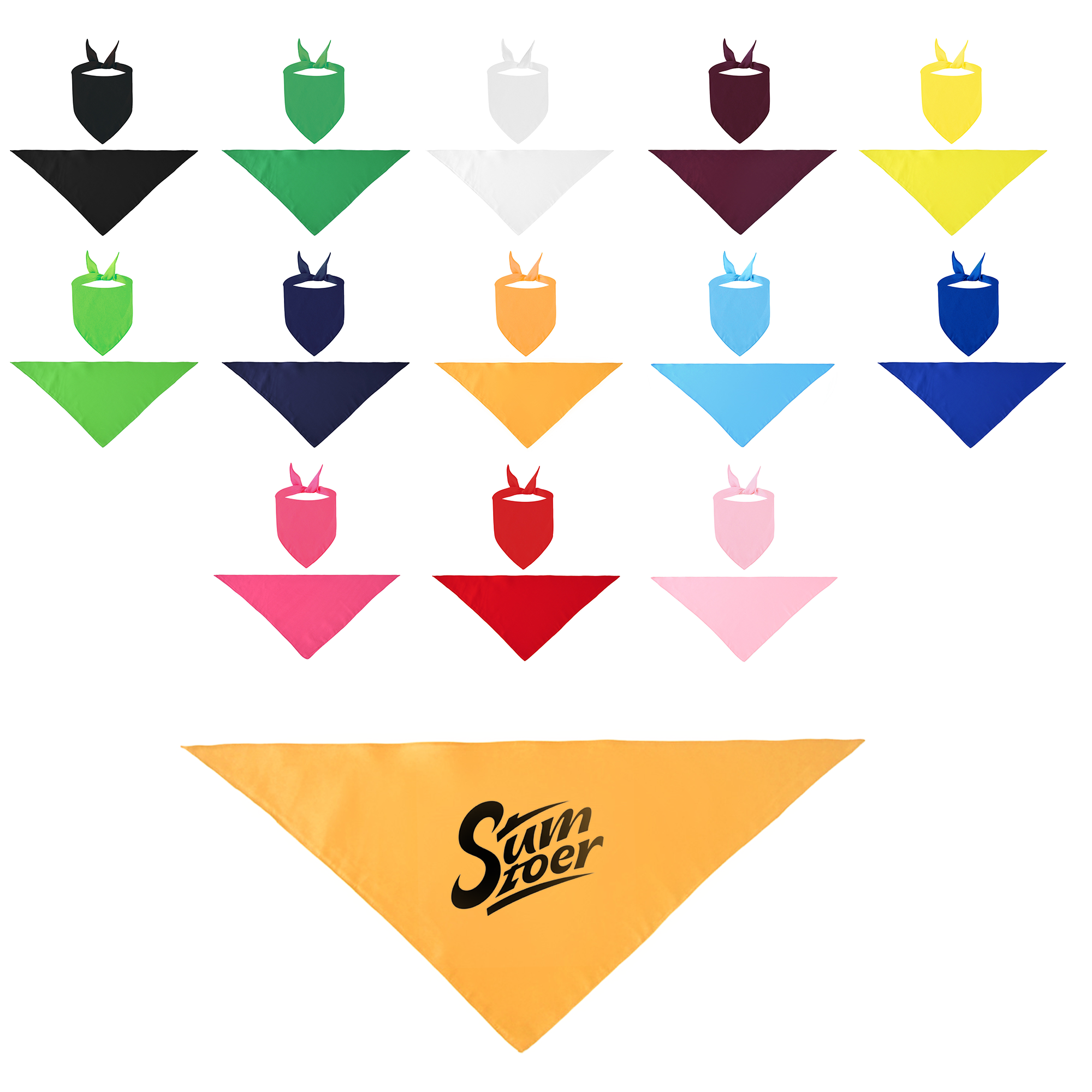 Plain Polyester Pet Bandana MOQ 20 2