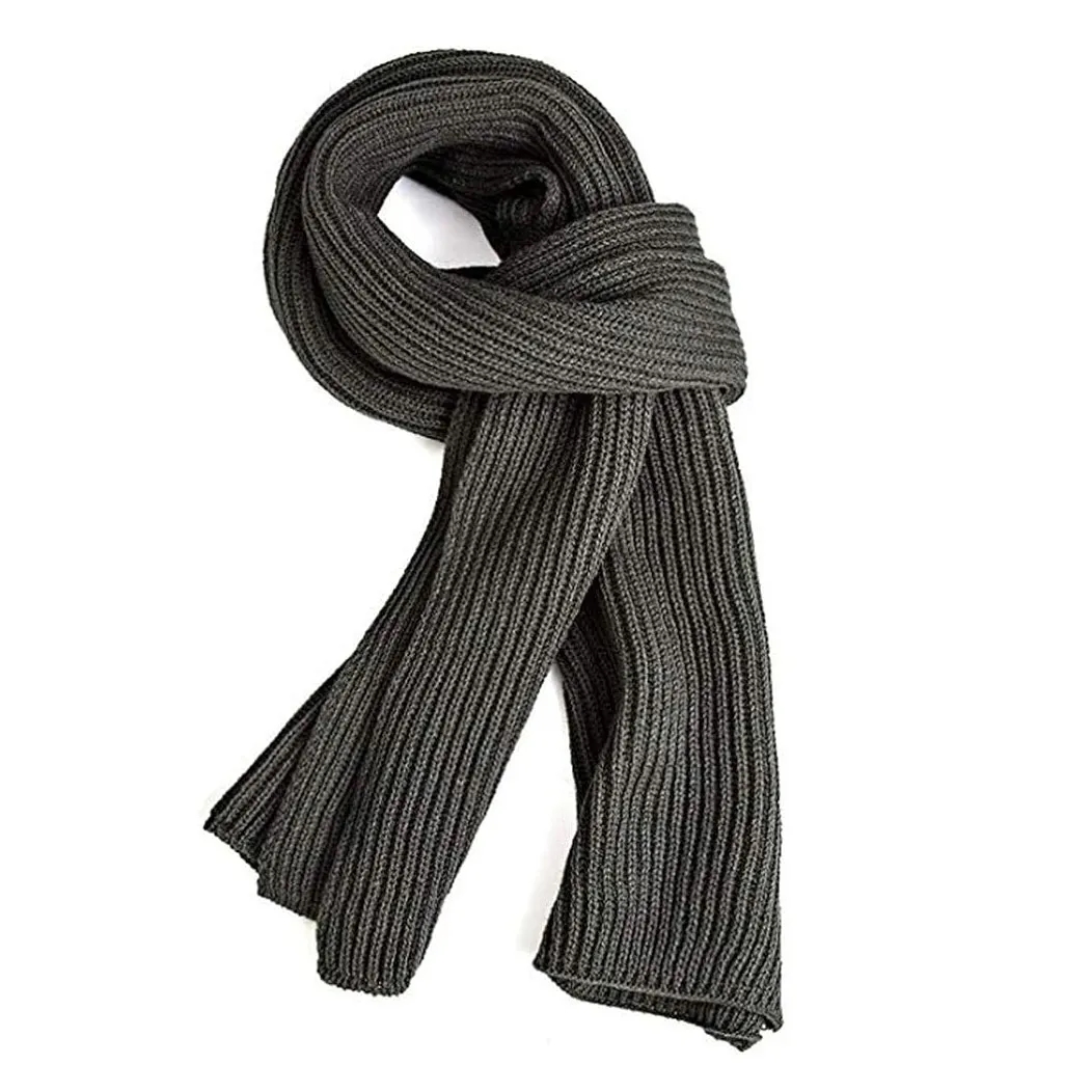 70.8" x 11.8" Unisex Pure Color Winter Warm Knitting Scarf 2