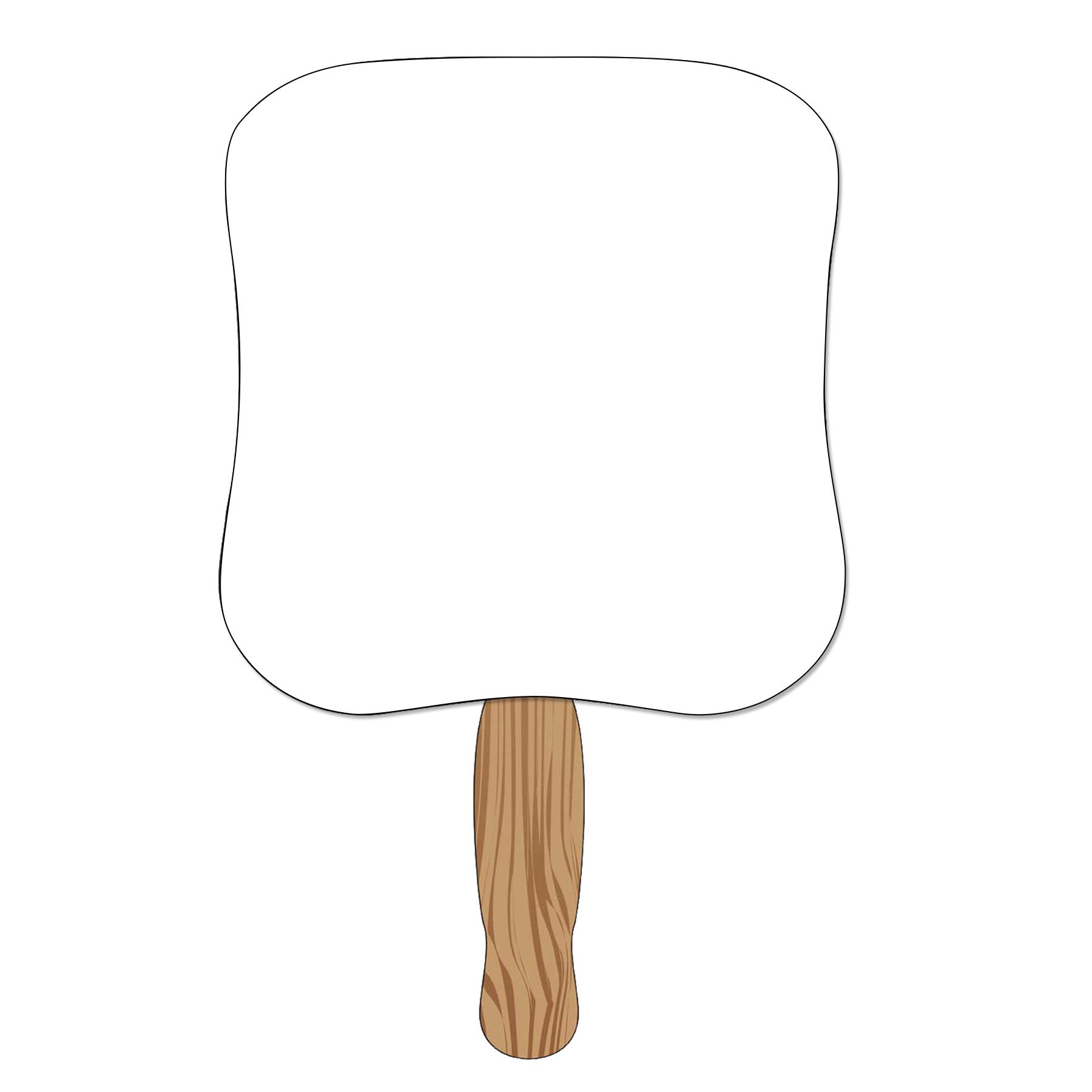 Rectangle Hand Held Paper Fan 2